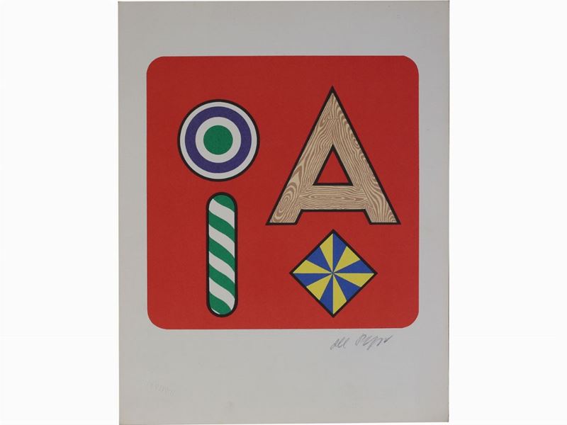 Tre Riproduzioni Fotolitografiche di Cesare Peverelli, Lucio del Pezzo e Mario Ceroli