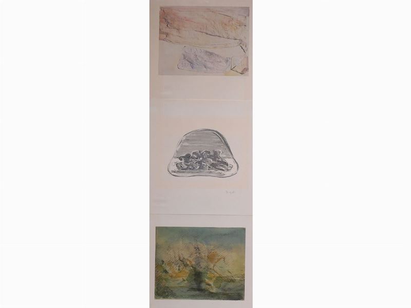 Tre Riproduzioni Litografiche di Robert Rauschenberg, Attilio Forgioli e Pierluigi Lavagnino