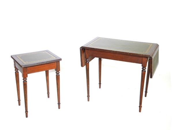 Two small mahogany tables