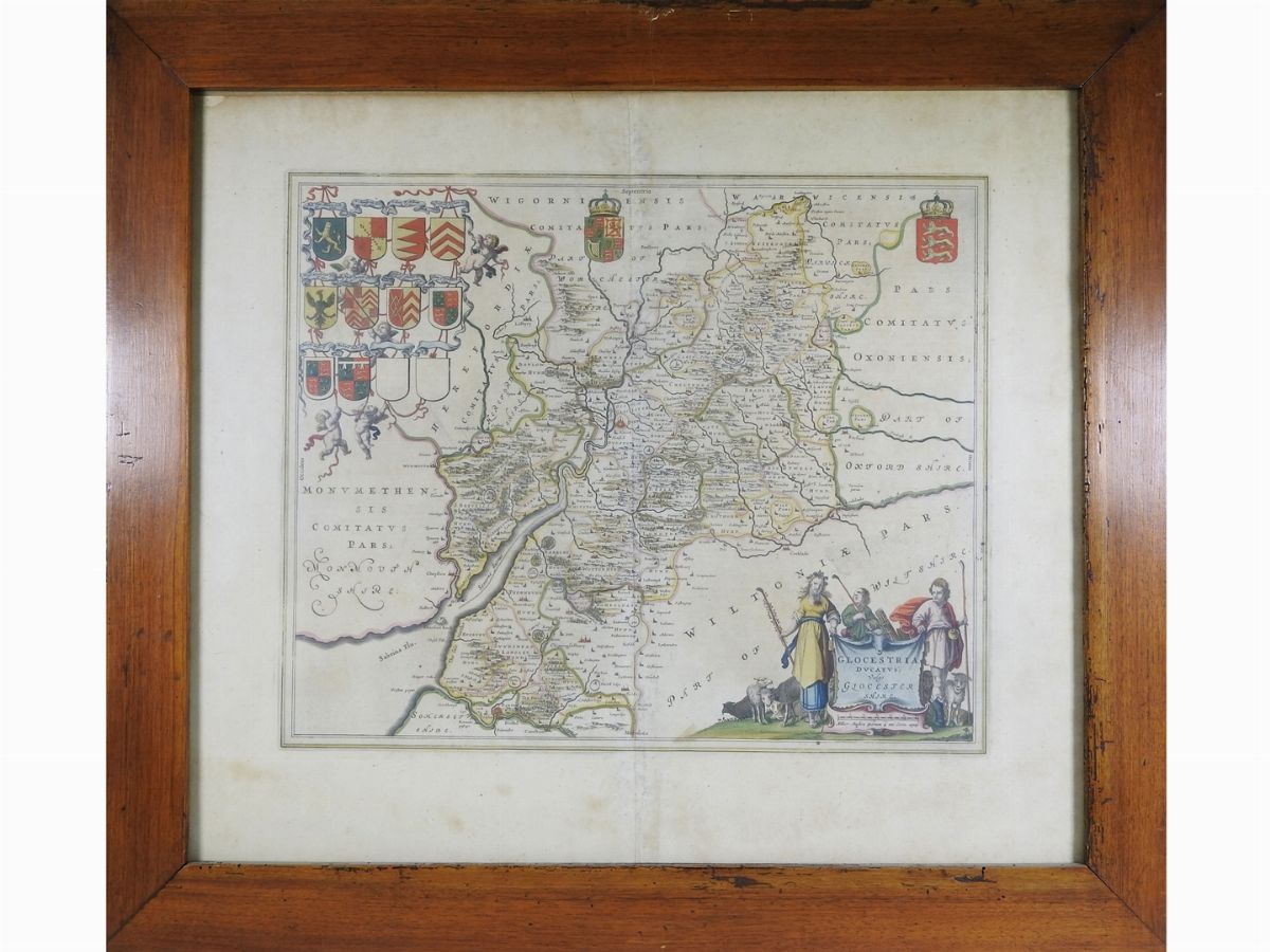 Joan Blaeu - Glocestria Ducatus e Cantium Vernacule