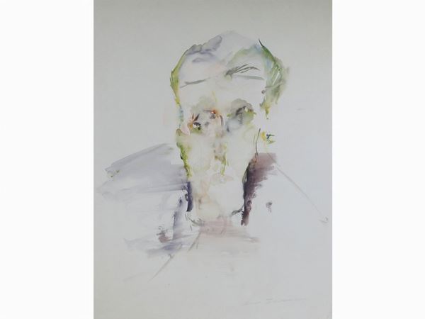 Ernesto Treccani : Ritratto  ((1920-2009))  - Asta Arte moderna e contemporanea - Maison Bibelot - Casa d'Aste Firenze - Milano