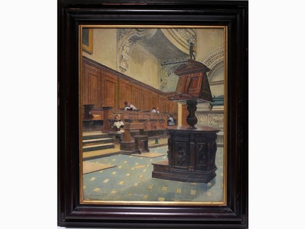 Antonio Maria Aspettati : Coro del Carmine  ((1880-1949))  - Auction Furniture and Oldmaster painting / Modern and Contemporary Art - I - Maison Bibelot - Casa d'Aste Firenze - Milano
