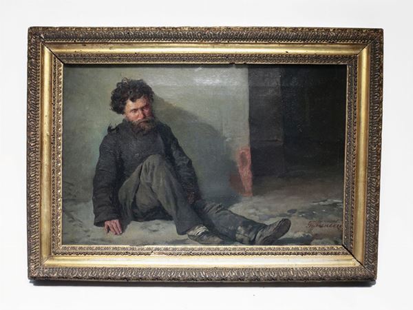 Russian School of 19th century - Begging