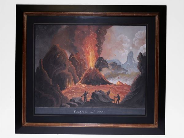 Eruption of the Vesuvius  - Auction Furniture and Oldmaster painting / Modern and Contemporary Art - I - Maison Bibelot - Casa d'Aste Firenze - Milano