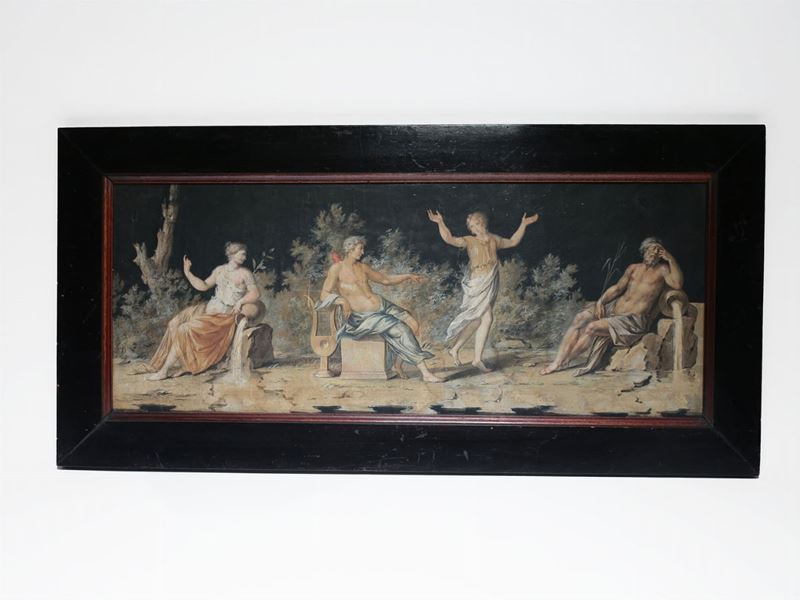Scuola Neoclassica Italiana - Apollo e Dafne con Due Divinità Fluviali