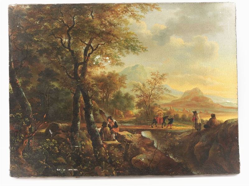 Maniera della Pittura della Scuola di Barbizon - Paesaggio Boschivo