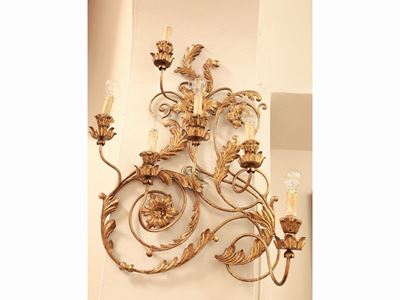 Coppia di Appliques in Bronzo Dorato