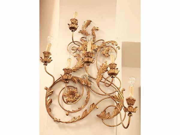 A couple of gilded bronze appliques