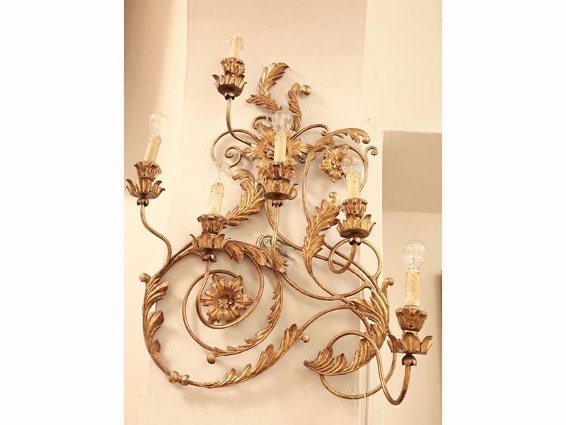 Coppia di Appliques in Bronzo Dorato