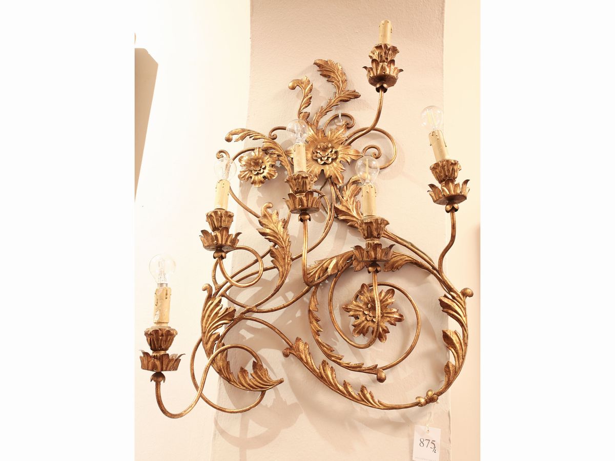 Coppia di Appliques in Bronzo Dorato