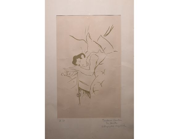 Da Henri De Toulouse-Lautrec (1864-1901) : Ta bouche  - Auction House Sale: Furniture and Paintings from Villa Roseto  - Florence - II - II - Maison Bibelot - Casa d'Aste Firenze - Milano