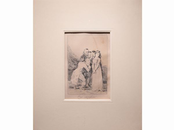 Francisco Goya : Que Sacrificio 1799  ((1746-1828))  - Auction House Sale: Furniture and Paintings from Villa Roseto - Florence - I - I - Maison Bibelot - Casa d'Aste Firenze - Milano