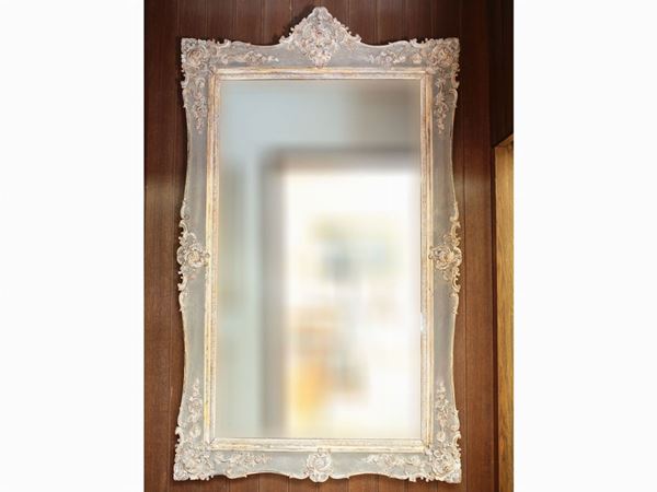 A giltwood and pastiglia mirror