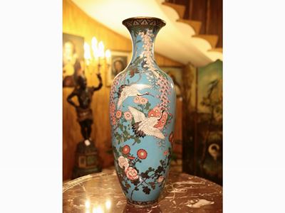 Vaso in Metallo Cloisonnè