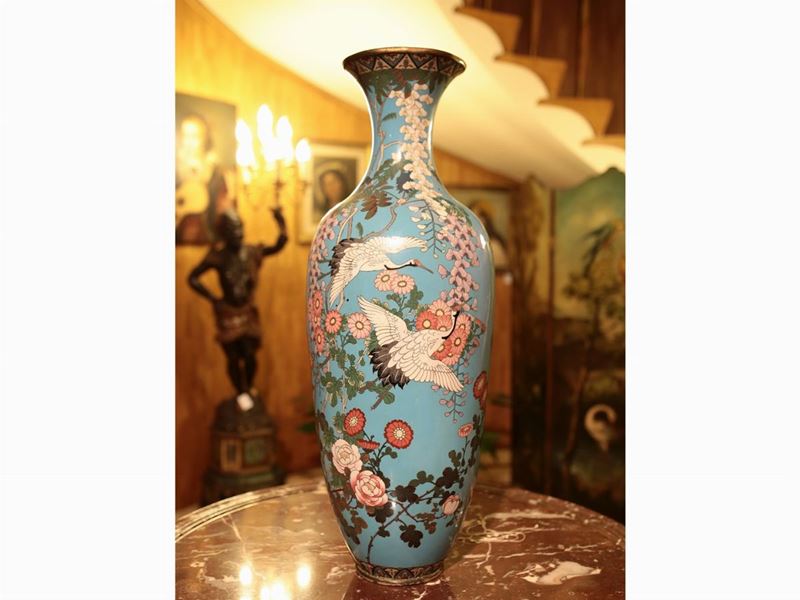 Vaso in Metallo Cloisonnè