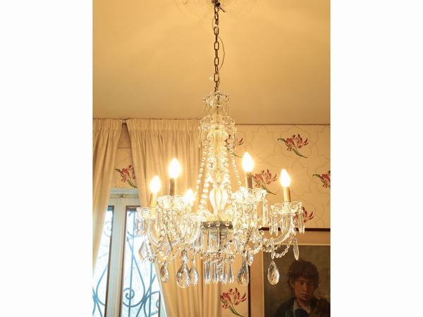 A Boemia crystal chandelier  - Auction House Sale: Furniture and Paintings from Villa Roseto  - Florence - II - II - Maison Bibelot - Casa d'Aste Firenze - Milano