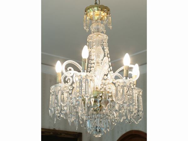 A Bohemian crystal chandelier  - Auction House Sale: Furniture and Paintings from Villa Roseto  - Florence - II - II - Maison Bibelot - Casa d'Aste Firenze - Milano