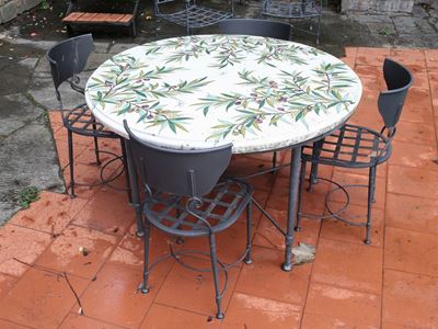 Tavolo da Giardino in Ferro Battuto