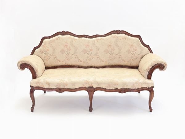 A walnut sofa