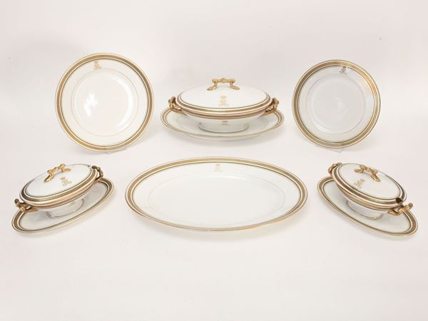 A porcelain dishes set, Limoges manufacture