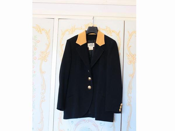 Black wool jacket, Hermès