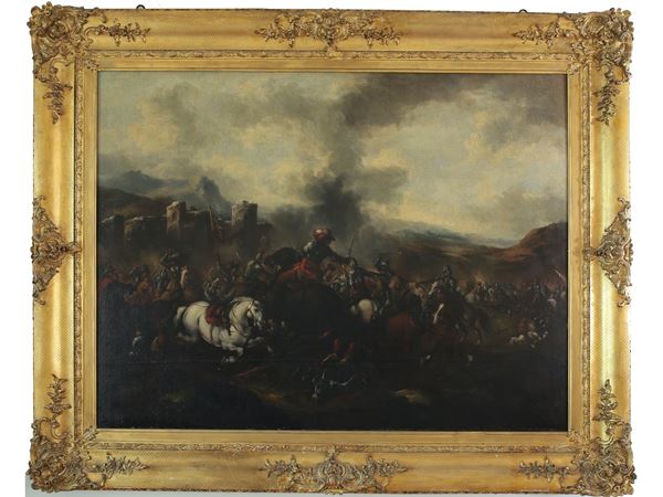 Cerchia di Francesco Graziani, detto Ciccio Napoletano - Battle Scene