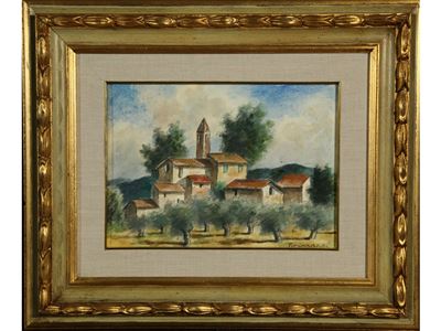 Paesaggio Toscano con Case