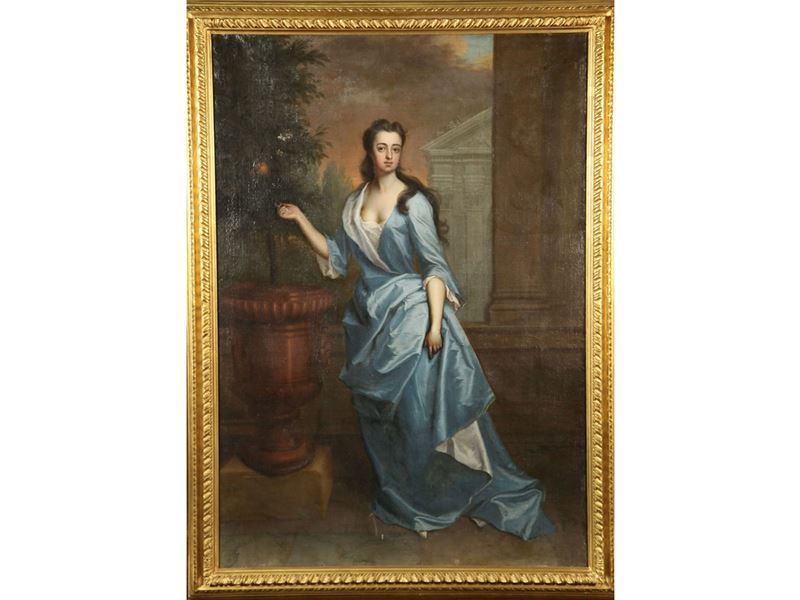 Cerchia di Michael Daal (1659-1743) Ritratto di Henrietta Maria Baronessa di Ashburnham