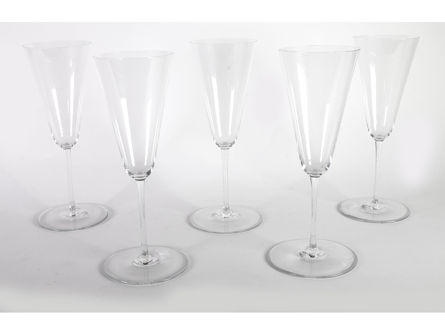 Serie di Dodici Flutes in Cristallo, Baccarat