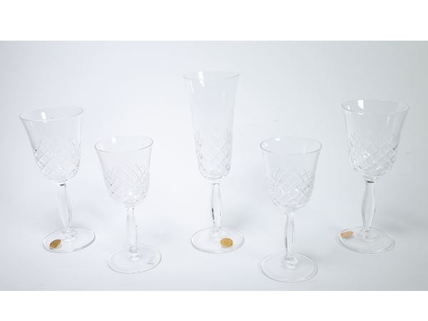 A crystal glasses set  - Auction Lazzi's House - first part Furniture, paintings, Murano glass, curiosities - Maison Bibelot - Casa d'Aste Firenze - Milano
