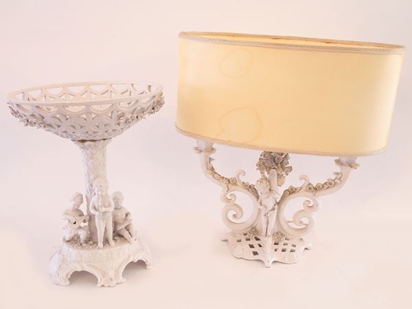 Due accessori decorativi per la casa in ceramica