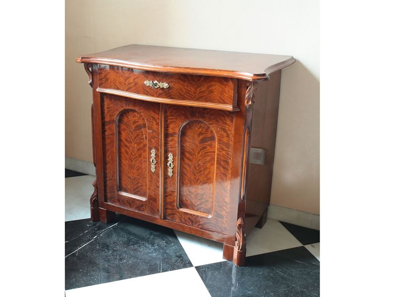 Piccola Credenza in Piuma di Mogano