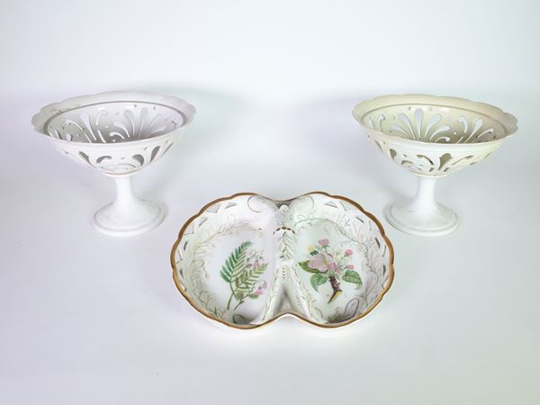 Three porcelain accessories  - Auction Lazzi's House - first part Furniture, paintings, Murano glass, curiosities - Maison Bibelot - Casa d'Aste Firenze - Milano