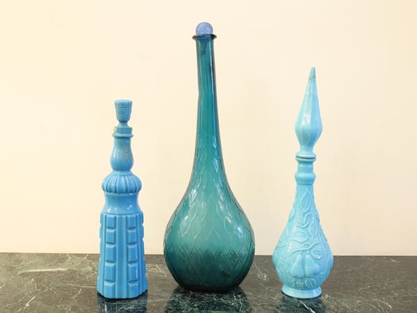 Three collectible bottles  - Auction Lazzi's House - first part Furniture, paintings, Murano glass, curiosities - Maison Bibelot - Casa d'Aste Firenze - Milano
