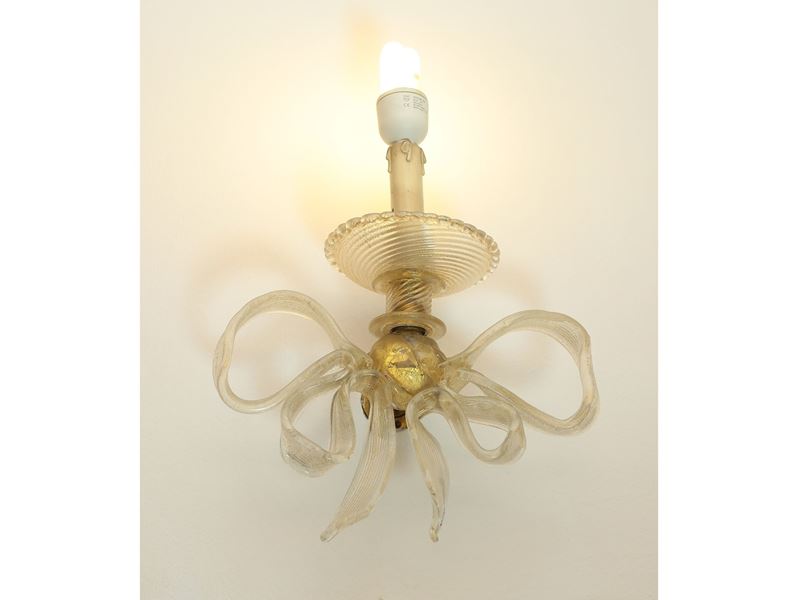 Serie di Tre Appliques in Vetro Soffiato di Murano