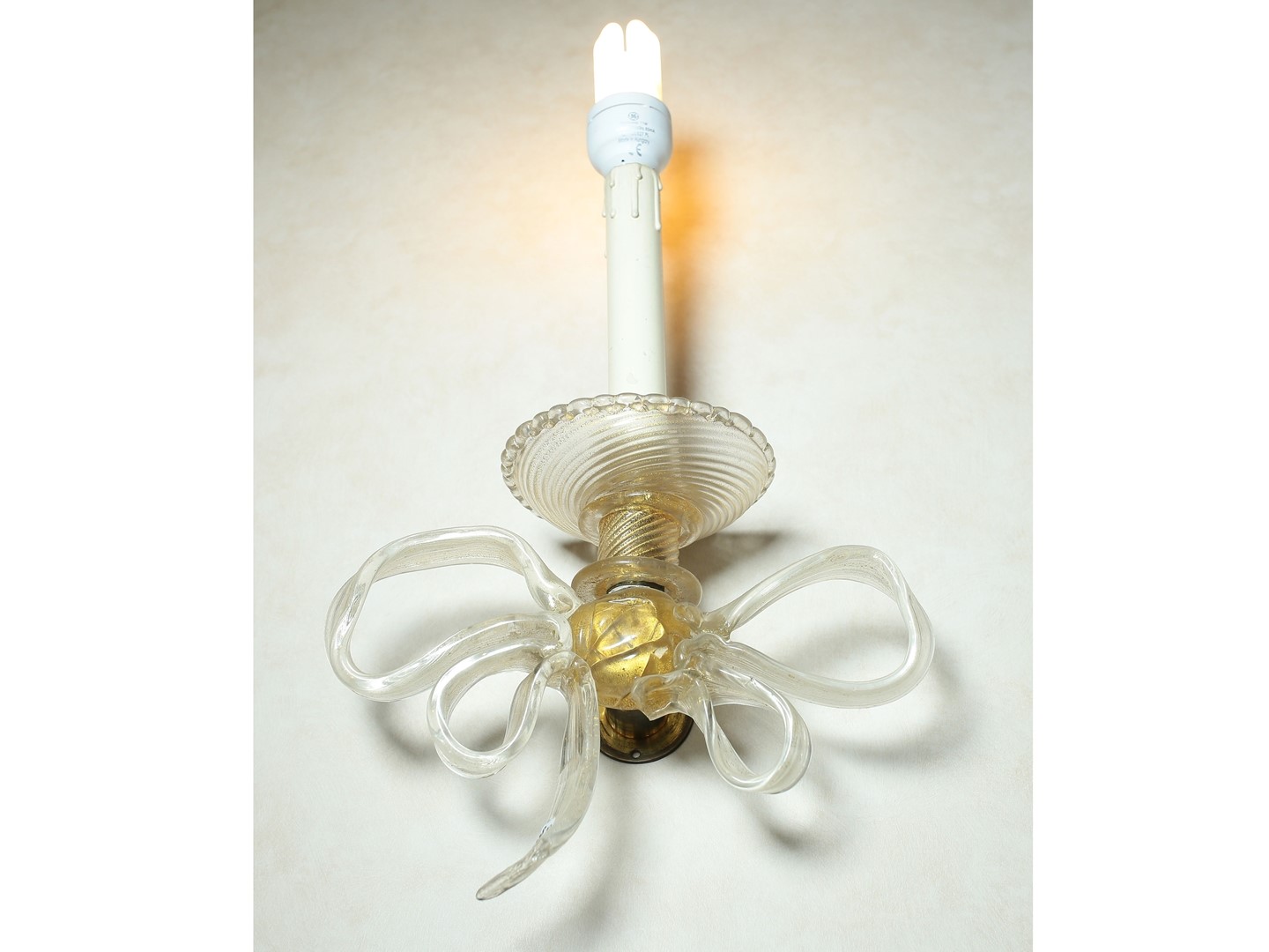 Serie di Tre Appliques in Vetro Soffiato di Murano