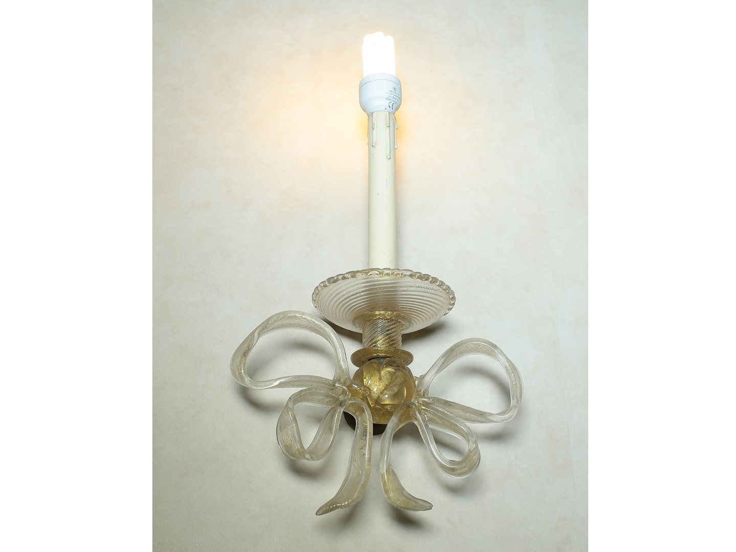 Serie di Tre Appliques in Vetro Soffiato di Murano