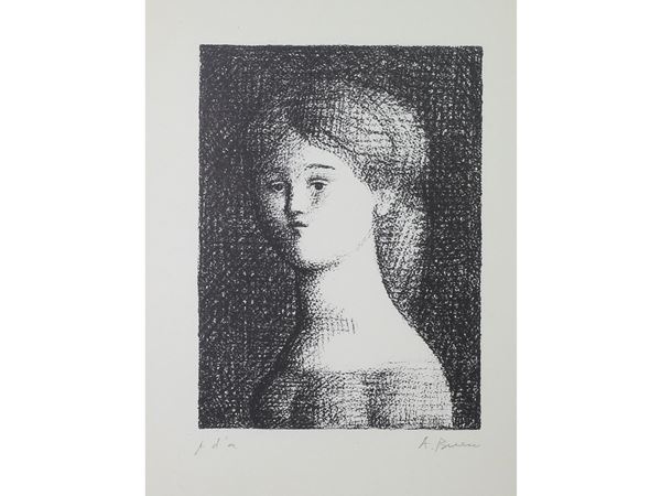 Antonio Bueno : Portrait of a Woman  - Auction Lazzi's House - first part Furniture, paintings, Murano glass, curiosities - Maison Bibelot - Casa d'Aste Firenze - Milano