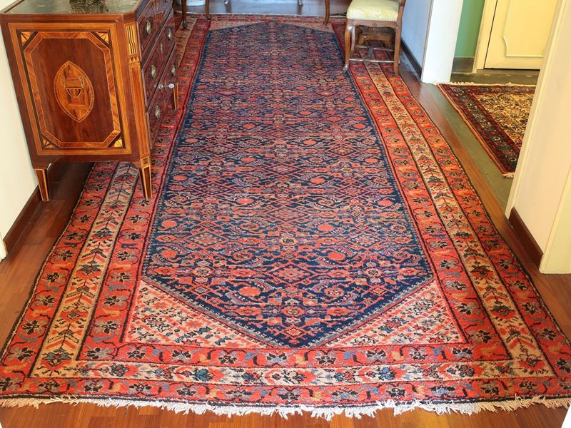 Tappeto Caucasico da Fondo Sala di Vecchia Manifattura