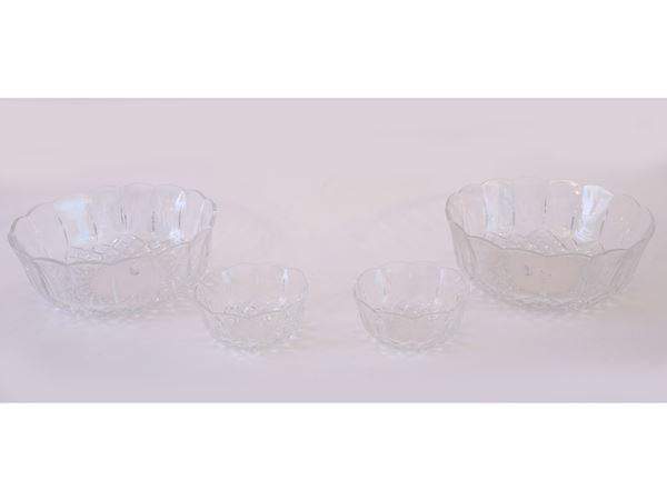 Table accessories in pressed glass