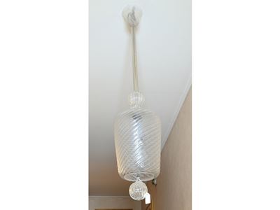 Lampadario a Lanterna in Vetro Soffiato di Murano