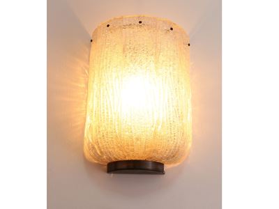 Coppia di Appliques in Vetro Soffiato di Murano