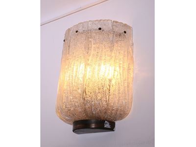 Coppia di Appliques in Vetro Soffiato di Murano