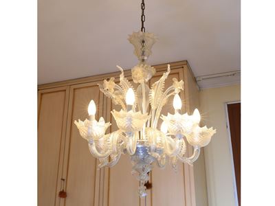 Lampadario in Vetro Soffiato di Murano