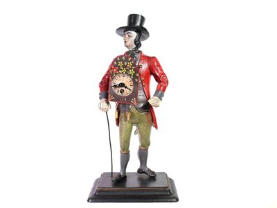 Orologio da Tavolo Tirolese in Metallo Laccato