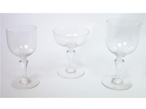 A set of crystal glasses, Baccarat