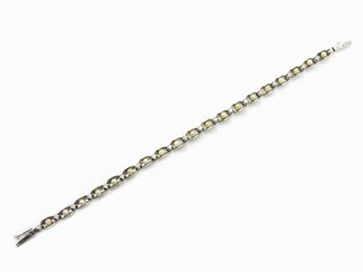 Bracciale in Oro Bianco, Diamanti e Perle