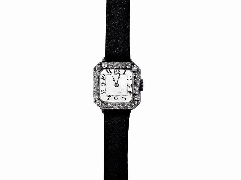Orologio da Polso per Donna in Oro Bianco e Diamanti