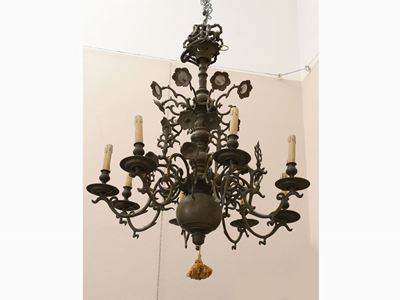 Lampadario in Bronzo