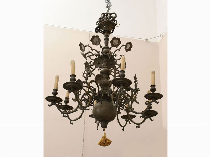 Lampadario in Bronzo
